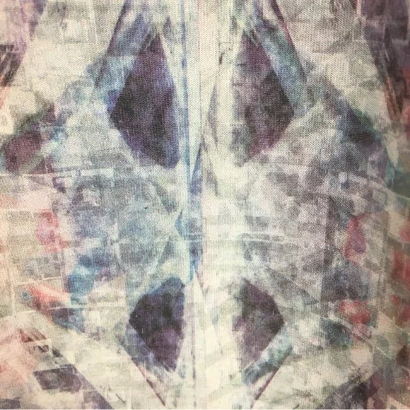 Evolution and Creation Active Gray Tie Dye Geometric Stretch Leggings Medium - Picture 7 of 9